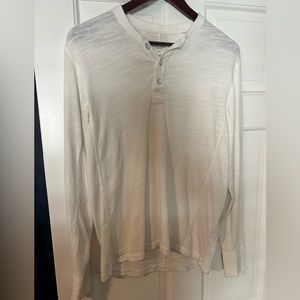 Rag & Bone Classic Flame Henley L/S - White - Small